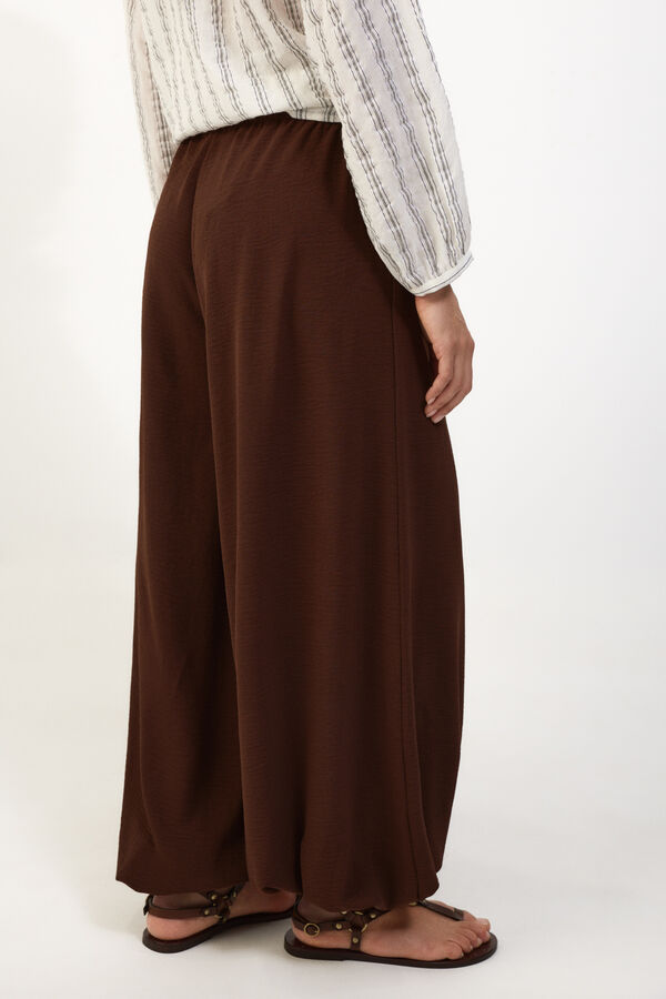 Slowlove Pantal&oacute;n bombacho Marr&oacute;n oscuro