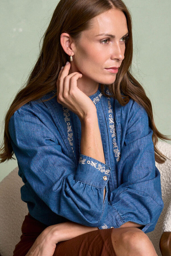 Pol&iacute;n Et Moi Camisa Denim Milen Azul