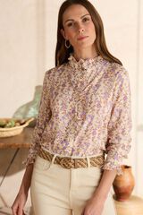 Pol&iacute;n Et Moi Camisa estampado Melissa Beige