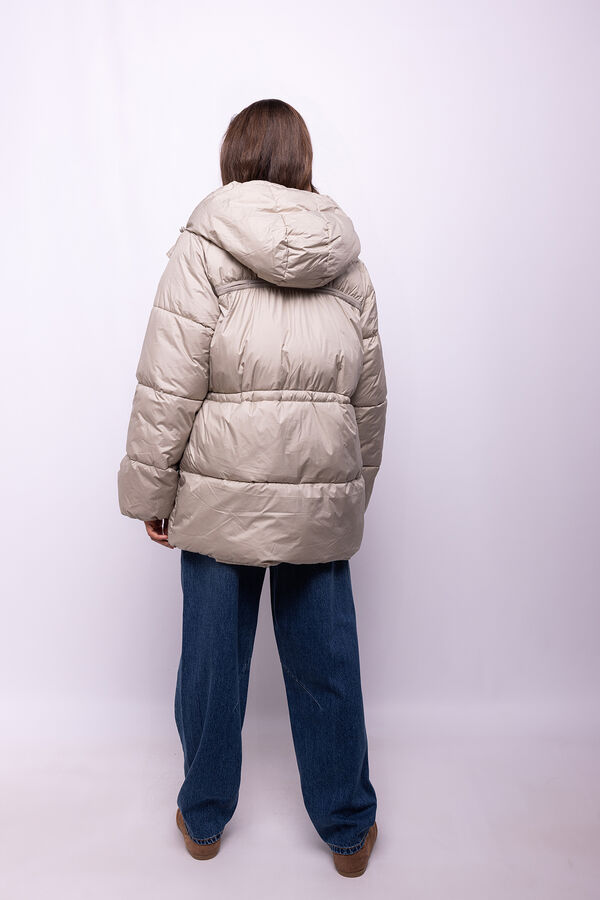 Object Abrigo acolchado capucha Beige