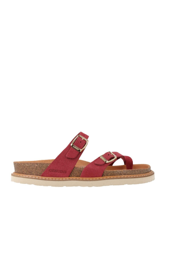 Genuins Sandalia de serraje Granate