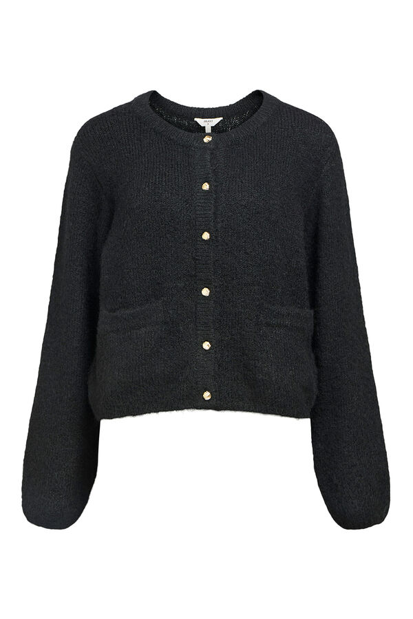 Object Cardigan lana cuello redondo Negro