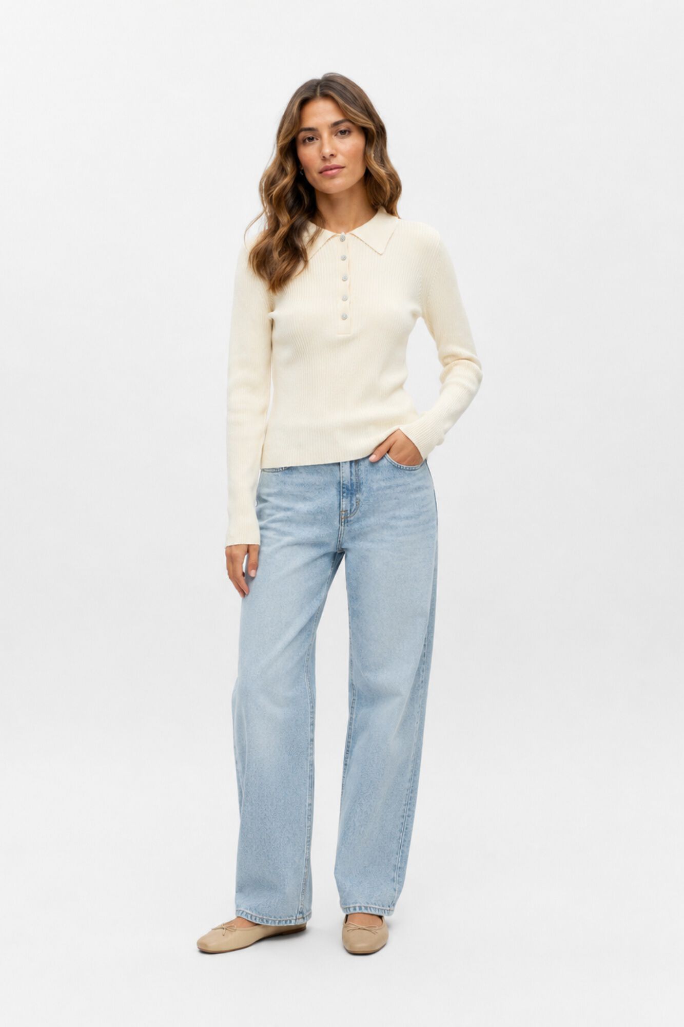 Object Jersey canal&eacute; cuello polo