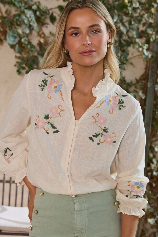 Pol&iacute;n Et Moi Camisa bordados Julieta Marfil