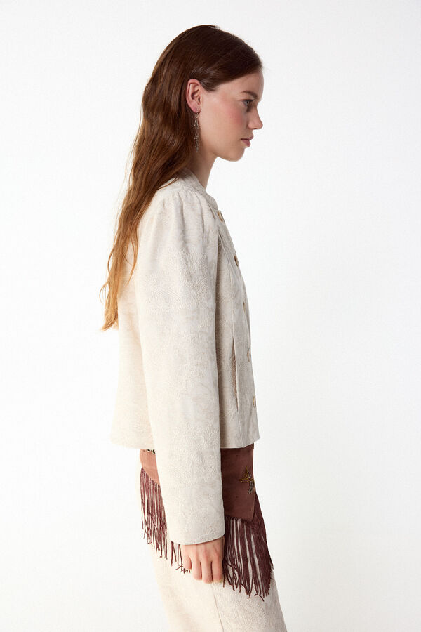 Slowlove Chaqueta bordada Marfil