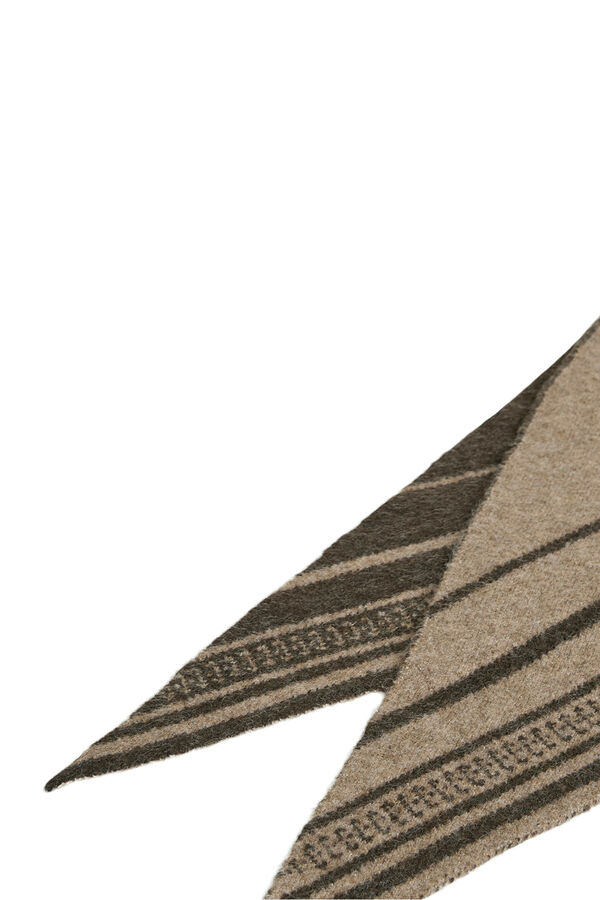 Vila Bufanda pa&ntilde;uelo de punto con lana Marr&oacute;n oscuro