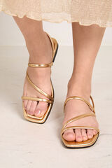 Bryan Stepwise Sandalia tipo pala piel Dorado