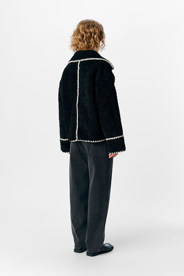 Object Chaqueta borreguillo sint&eacute;tico Negro