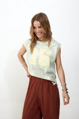 Slowlove Camiseta estampado oversize Kaki