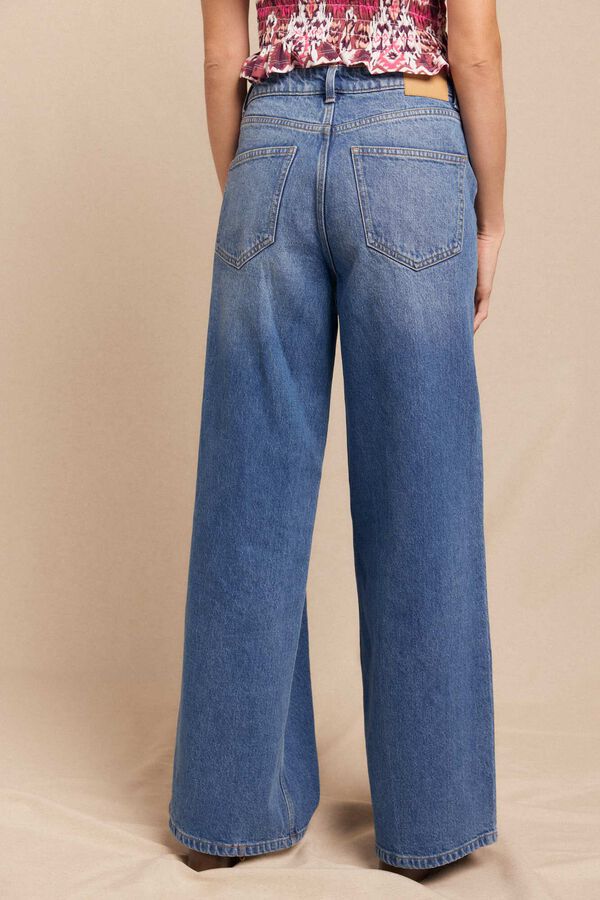 Slowlove Jeans wide buttons Azul