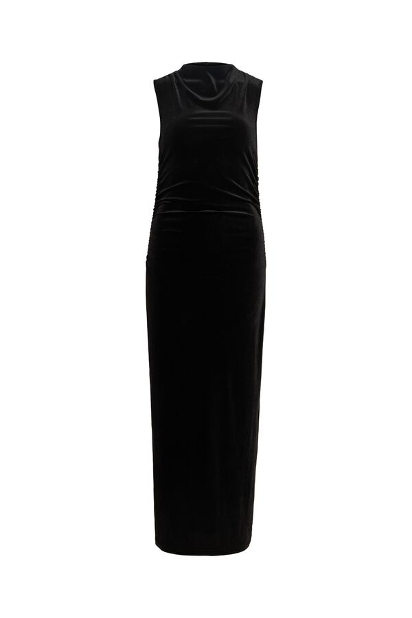 Vila Vestido largo de terciopelo Negro