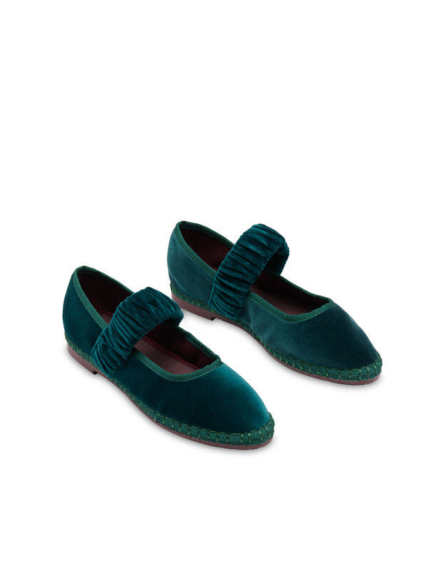 Flabelus Mafalda de terciopelo Verde oscuro