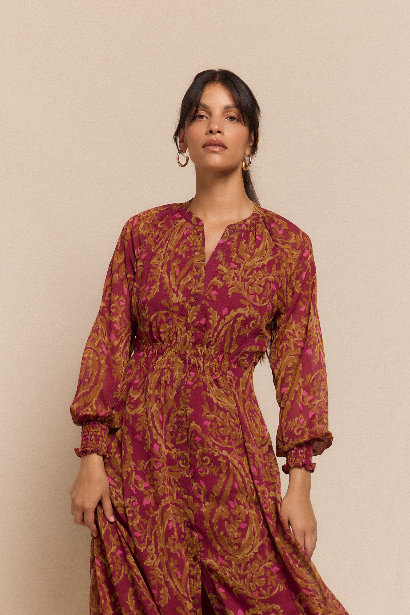 Slowlove Vestido estampado fluido