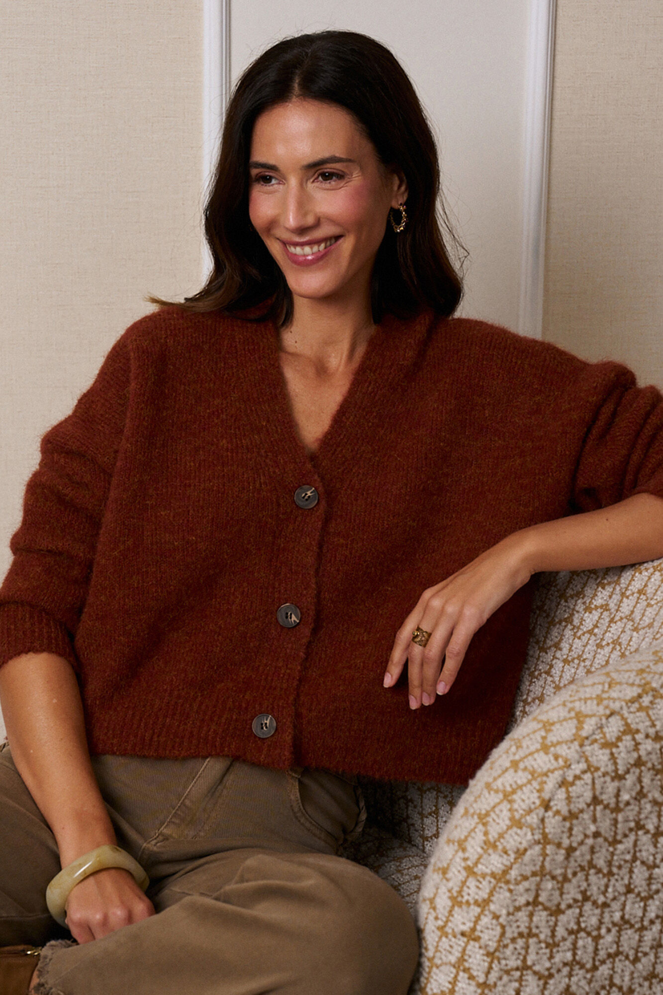 Pol&iacute;n Et Moi C&aacute;rdigan botones Minnie