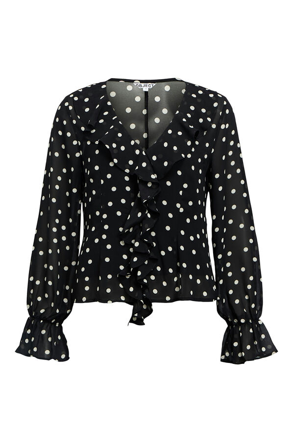 Object Blusa gasa estampada Negro