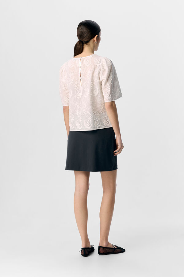 Object Blusa tejido bordado Blanco