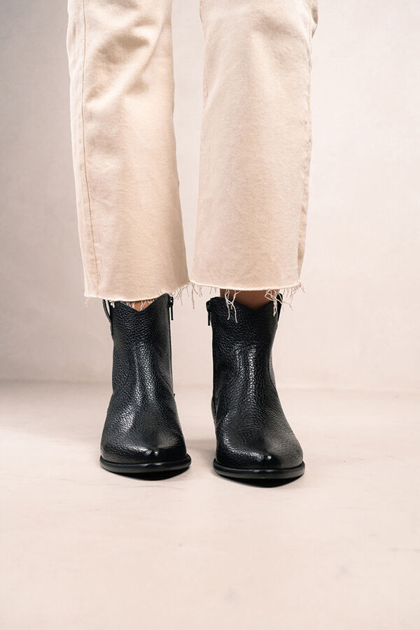 Bryan Stepwise Botines cowboy de piel Cal&iacute;ope Vintage Negro