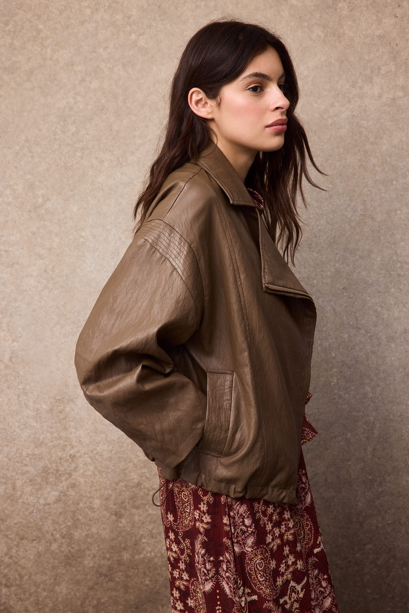 Slowlove Cazadora biker pespuntes