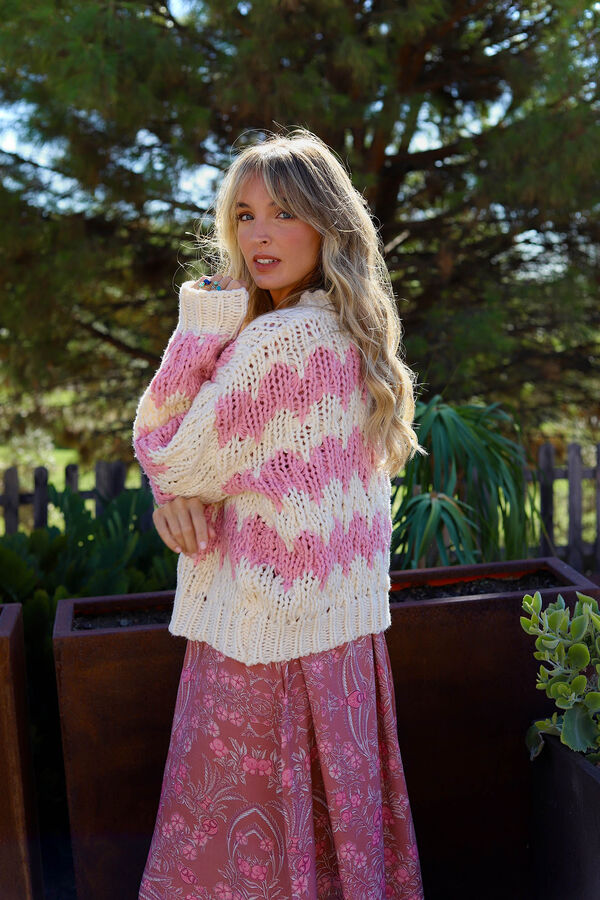 Jaase C&aacute;rdigan de punto Rosa