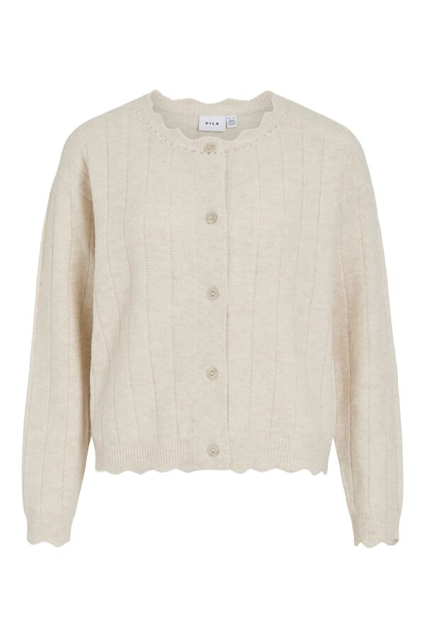 Vila C&aacute;rdigan de punto con ondas Beige