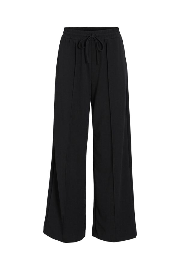 Vila Pantal&oacute;n fluido de pernera ancha Negro