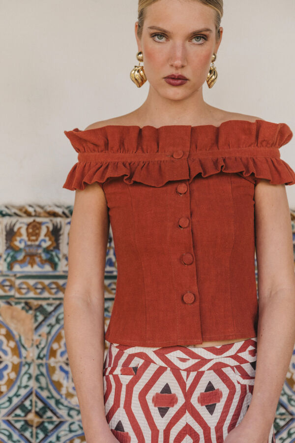 Cherubina Top Seraphine Naranja