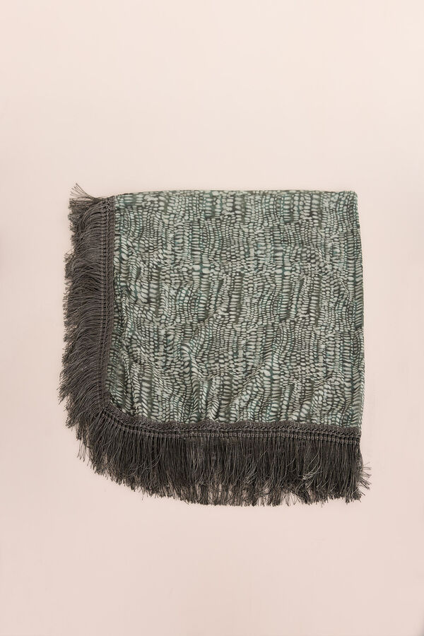 Slowlove Fular estampado flores Verde