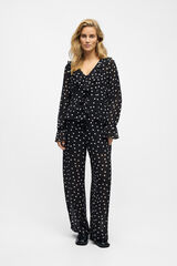Object Blusa gasa estampada Negro