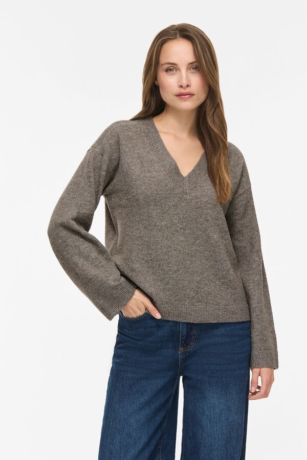 Vila Jersey de punto con cuello de pico Arena