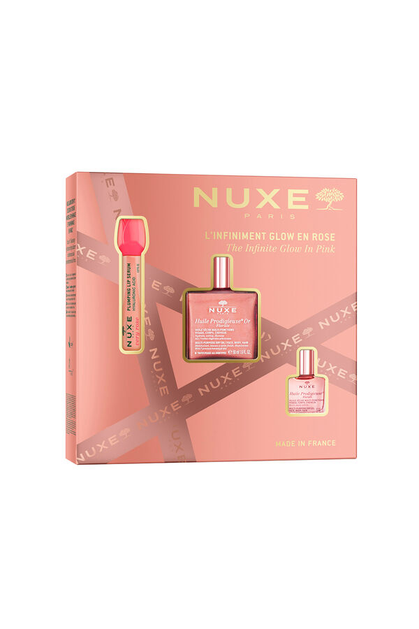 Nuxe NUXE COFRE REGALO GLOW INFINITO ROSA - VERY ROSE SERUM LABIAL + HUILE PROD FLORAL OR + HUILE PROD FLORAL Fucsia