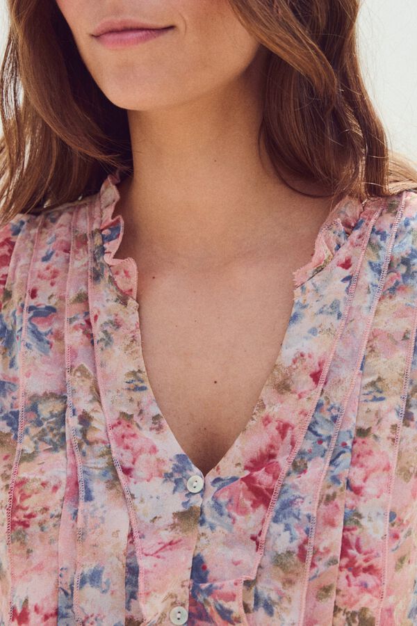 Pol&iacute;n Et Moi Camisa flores Olga Rosa