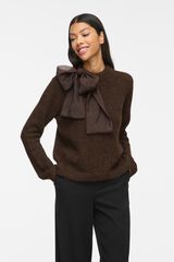 Vila Jersey punto con lazo Marr&oacute;n oscuro