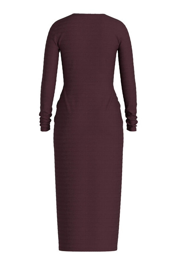 Vila Vestido midi manga larga Vino