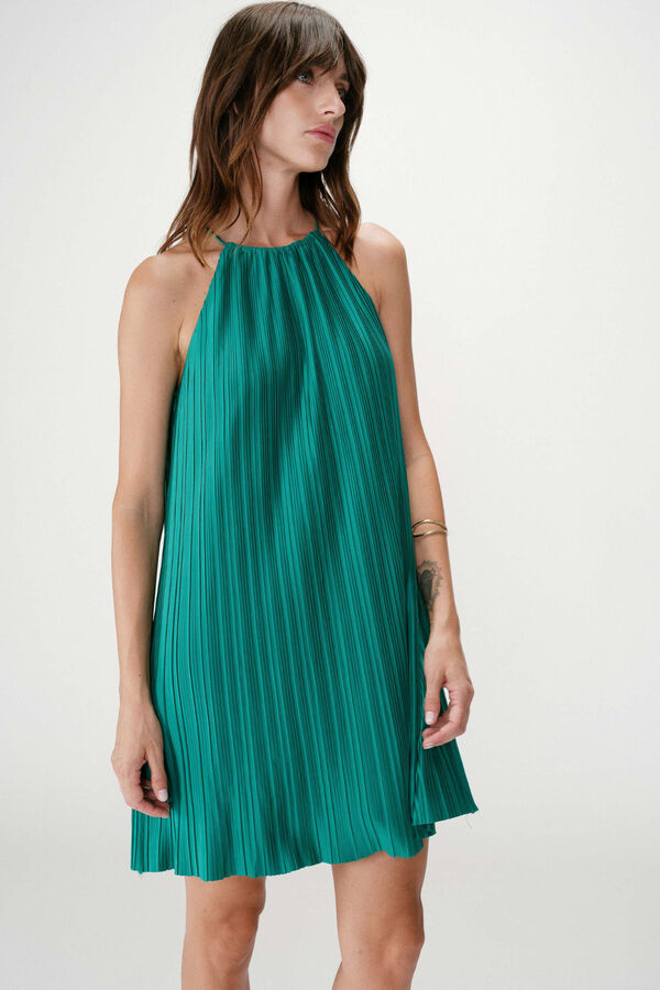 Grace & Mila Vestido corto plisado Wilona Verde