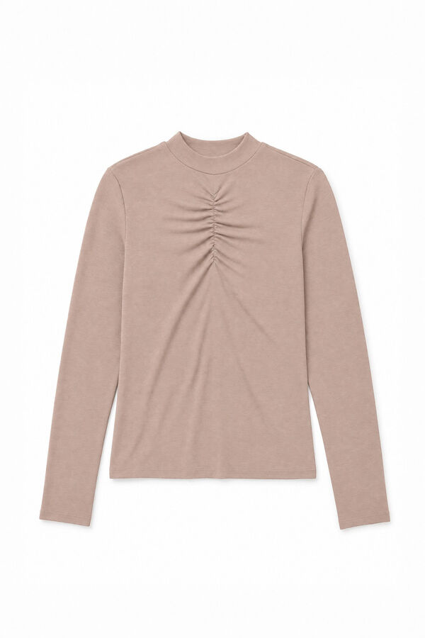 Slowlove Top frunce Beige