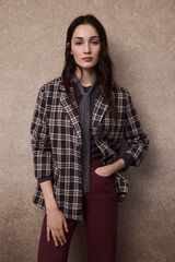 Slowlove Americana con tachas Estampado marr&oacute;n