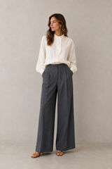 Vila Pantal&oacute;n wide leg Gris oscuro