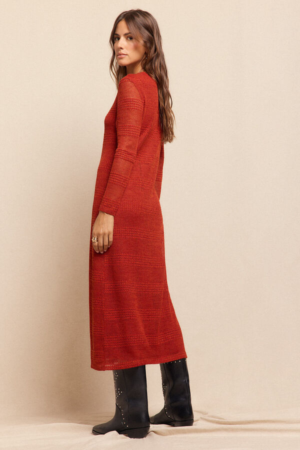 Slowlove Vestido estructura rústica Naranja