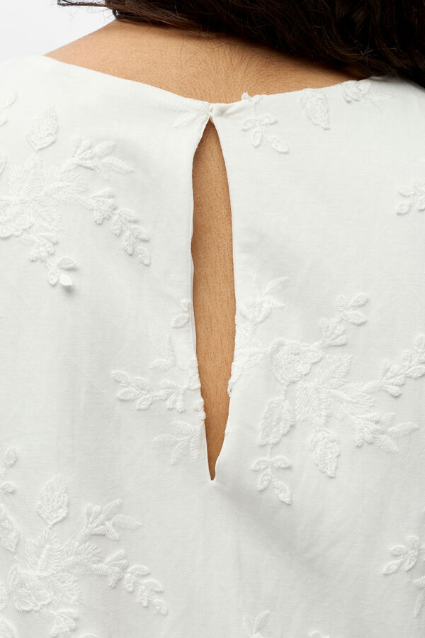 Object Top abullonado bordado Blanco