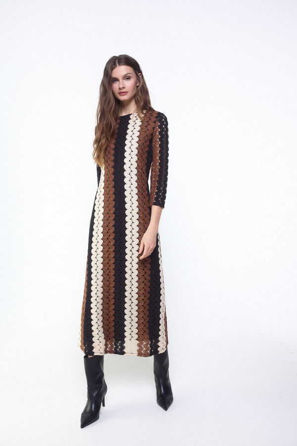 Slowlove Vestido estructura multicolor Multicolor