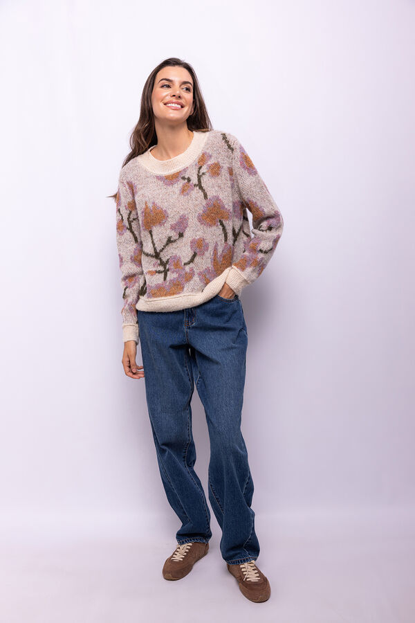 Object Jersey estampado flores Estampado beige