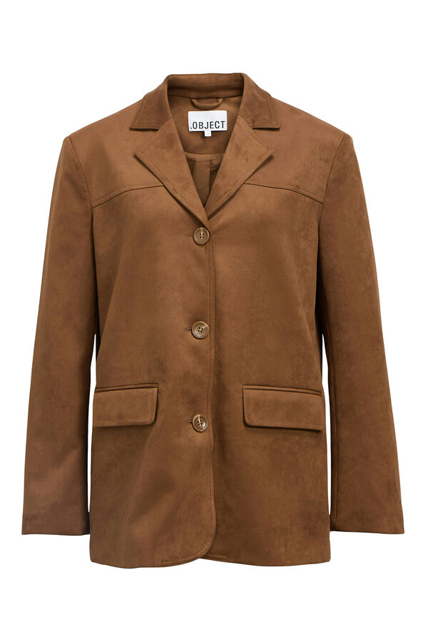 Object Blazer Marr&oacute;n oscuro