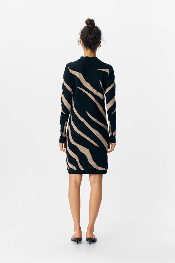 Object Vestido punto estampado Multicolor