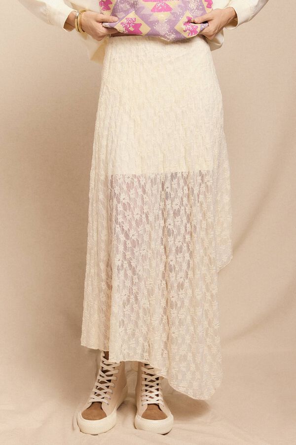 Slowlove Falda de encaje Blanco