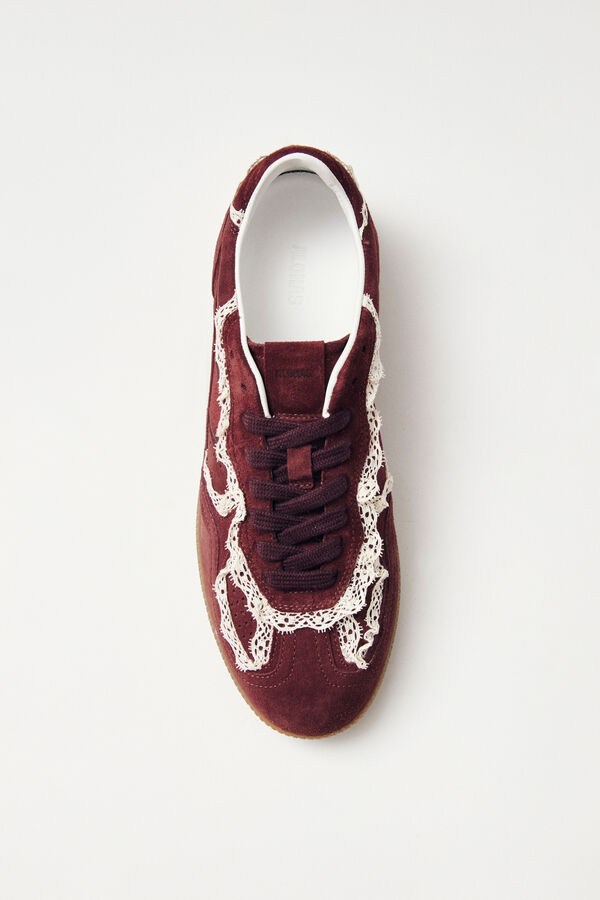 Alohas Zapatillas de cuero Tb.490 Crochet Granate