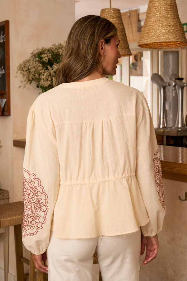 Pol&iacute;n Et Moi Blusa bordado Melisenda Beige