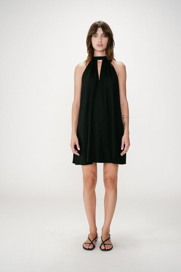 Grace & Mila Vestido corto escote halter Whola Negro