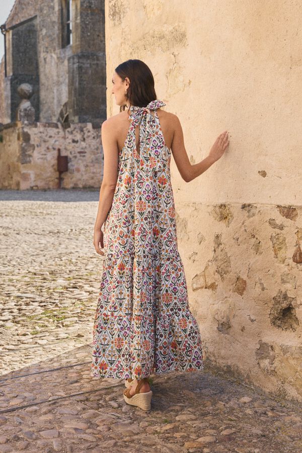 Pol&iacute;n Et Moi Vestido halter &Agrave;gnes Multicolor