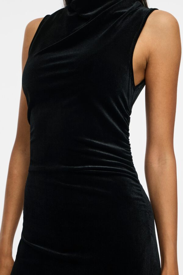 Vila Vestido largo de terciopelo Negro