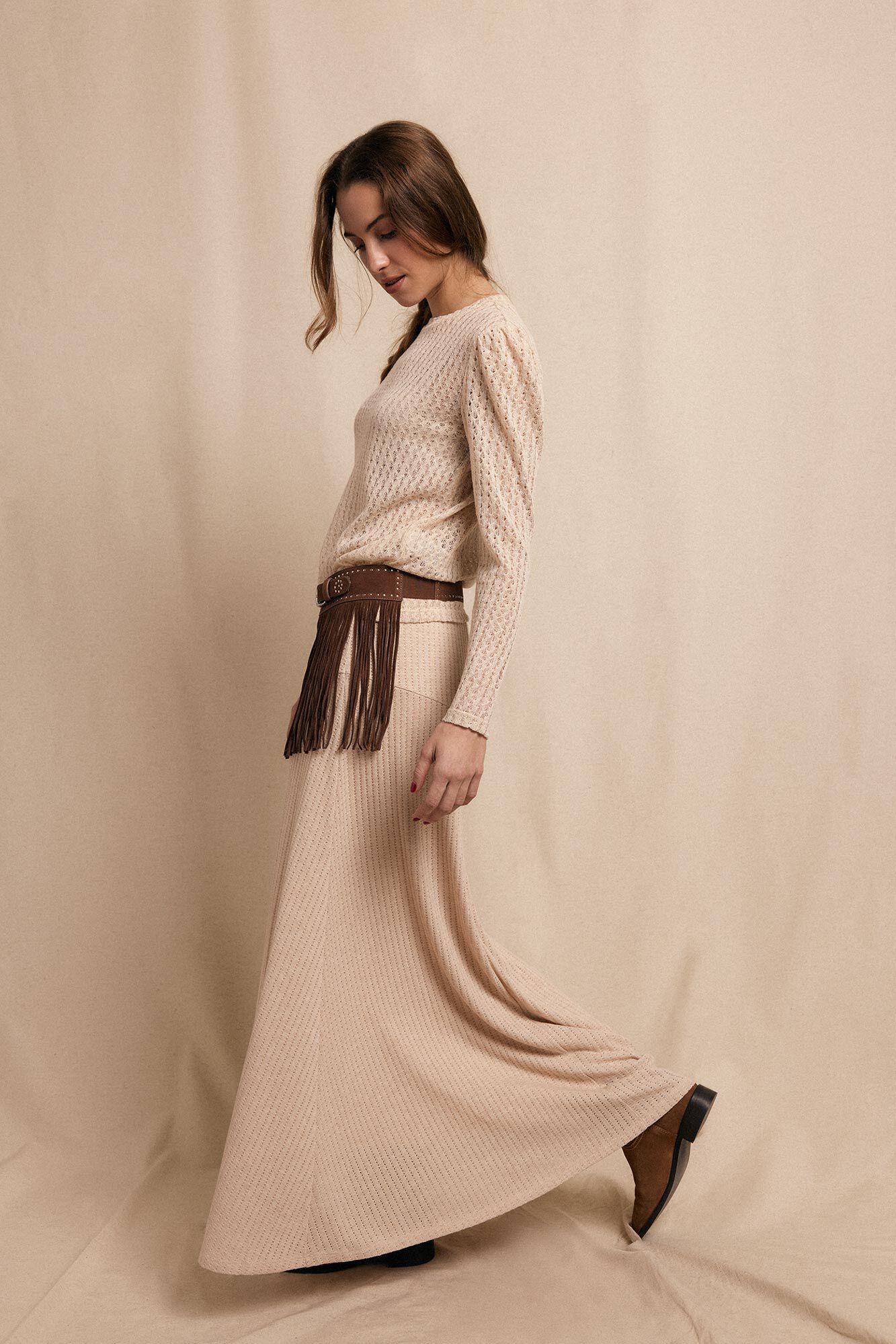 Slowlove Falda capa de punto